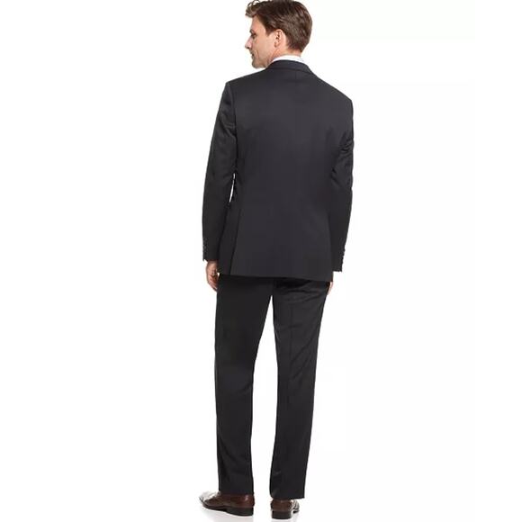 Hugo Boss Virgin Wool Blend Passolini Movie Navy Suit Dress Pants 40R Trousers - Picture 2 of 16